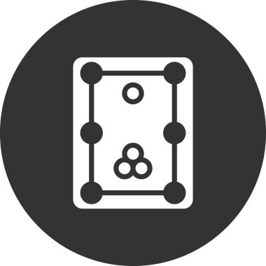 Bilardo modern simgesinin vektör illüstrasyonu