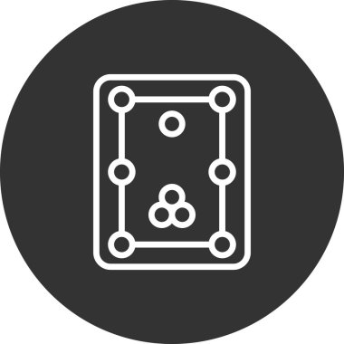 Bilardo modern simgesinin vektör illüstrasyonu