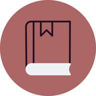 Kitap simgesi, modern vektör illüstrasyon tasarımı