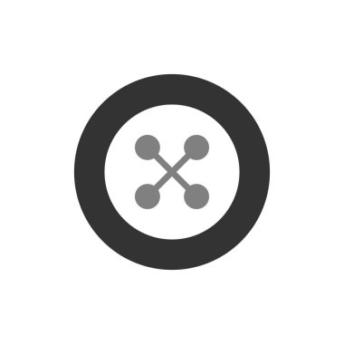 Düğme modern simgesinin vektör illüstrasyonu