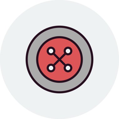 Düğme modern simgesinin vektör illüstrasyonu