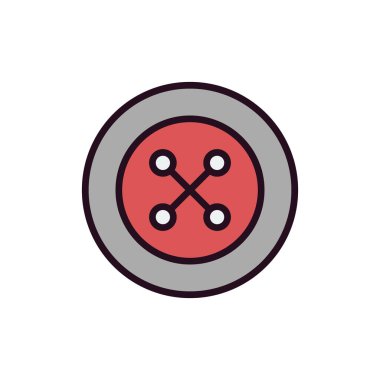 Düğme modern simgesinin vektör illüstrasyonu