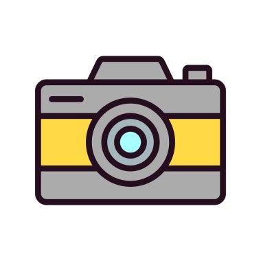 kamera simgesi vektör illüstrasyonu 