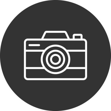 kamera simgesi vektör illüstrasyonu 