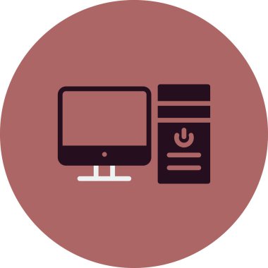 bilgisayar simgesi, basit vektör illüstrasyon tasarımı