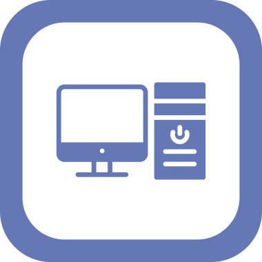 bilgisayar simgesi, basit vektör illüstrasyon tasarımı