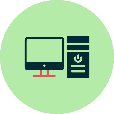 bilgisayar simgesi, basit vektör illüstrasyon tasarımı