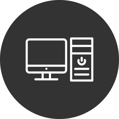 bilgisayar simgesi, basit vektör illüstrasyon tasarımı