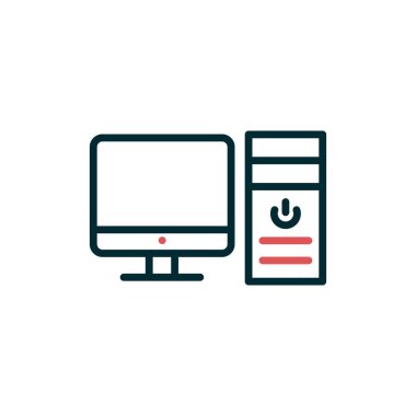 bilgisayar simgesi, basit vektör illüstrasyon tasarımı