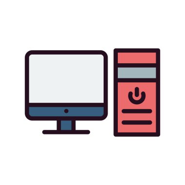 bilgisayar simgesi, basit vektör illüstrasyon tasarımı