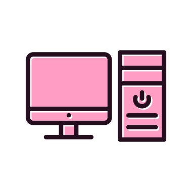 bilgisayar simgesi, basit vektör illüstrasyon tasarımı