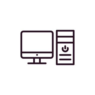 Bilgisayar simgesi, basit vektör illüstrasyonu