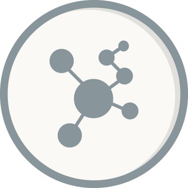 Bir molekülün vektör çizimi. Kapalı 