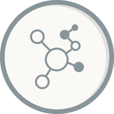 Bir molekülün vektör çizimi. Kapalı 