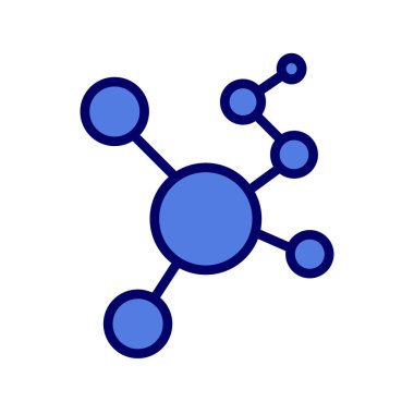 Bir molekülün vektör çizimi. Kapalı 