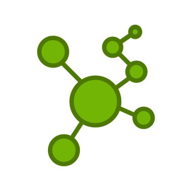 Bir molekülün vektör çizimi. Kapalı 