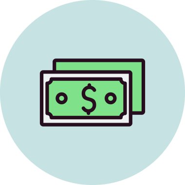 Dolar. Web simgesi basit illüstrasyon 