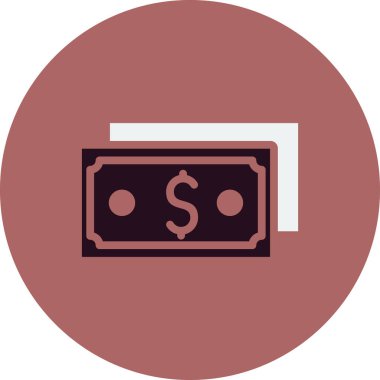 Dolar. Web simgesi basit illüstrasyon 