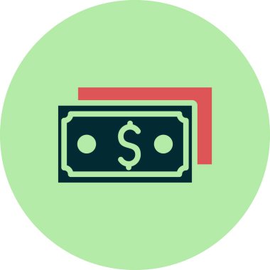 Dolar. Web simgesi basit illüstrasyon 