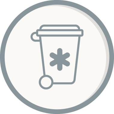 Çöp kutusu simgesinin vektör illüstrasyonu