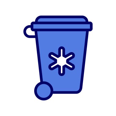 Çöp kutusu simgesinin vektör illüstrasyonu