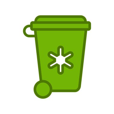 Çöp kutusu simgesinin vektör illüstrasyonu