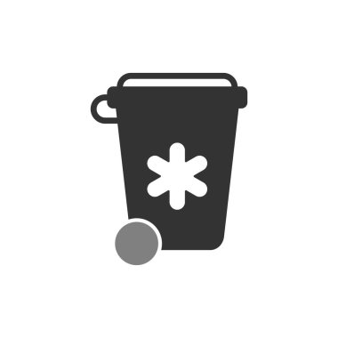 Çöp kutusu simgesinin vektör illüstrasyonu