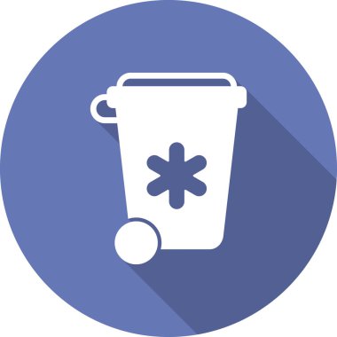 Çöp kutusu simgesinin vektör illüstrasyonu