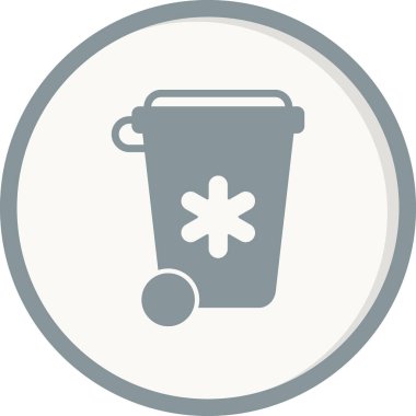 Çöp kutusu simgesinin vektör illüstrasyonu