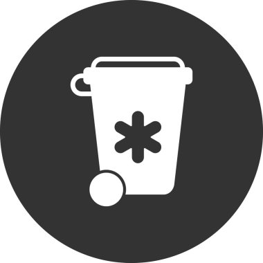 Çöp kutusu simgesinin vektör illüstrasyonu