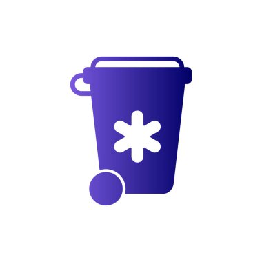 Çöp kutusu simgesinin vektör illüstrasyonu