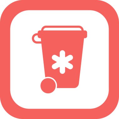 Çöp kutusu simgesinin vektör illüstrasyonu