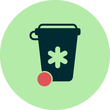 Çöp kutusu simgesinin vektör illüstrasyonu