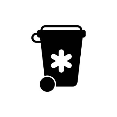 Çöp kutusu simgesinin vektör illüstrasyonu