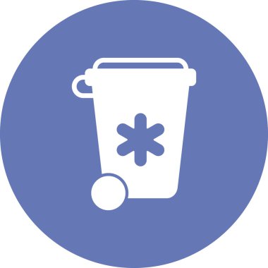 Çöp kutusu simgesinin vektör illüstrasyonu