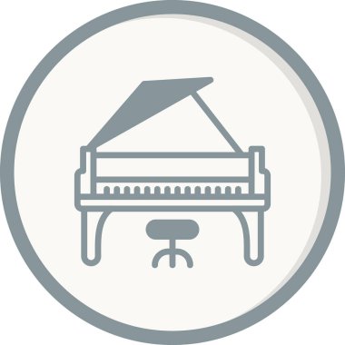 Modern Büyük Piyano ikonunun vektör illüstrasyonu