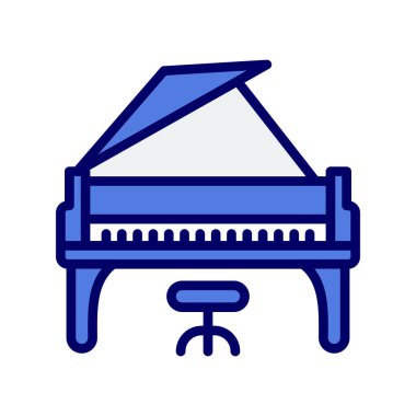 Modern Büyük Piyano ikonunun vektör illüstrasyonu