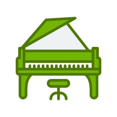 Modern Büyük Piyano ikonunun vektör illüstrasyonu