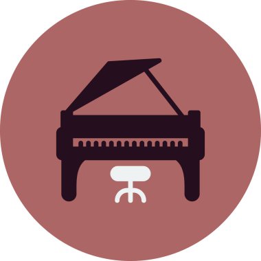 Modern Büyük Piyano ikonunun vektör illüstrasyonu