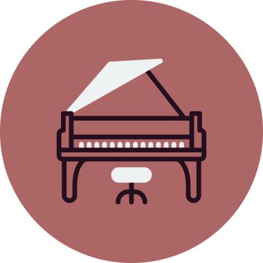 Modern Büyük Piyano ikonunun vektör illüstrasyonu