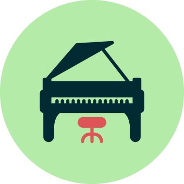 Modern Büyük Piyano ikonunun vektör illüstrasyonu