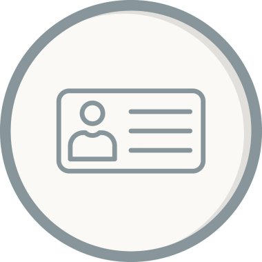 ID kart simgesi vektör illüstrasyonu