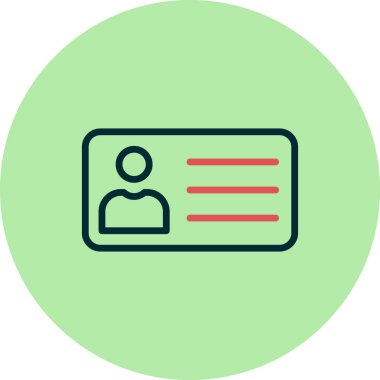 ID kart simgesi vektör illüstrasyonu