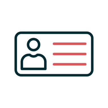 ID kart simgesi vektör illüstrasyonu