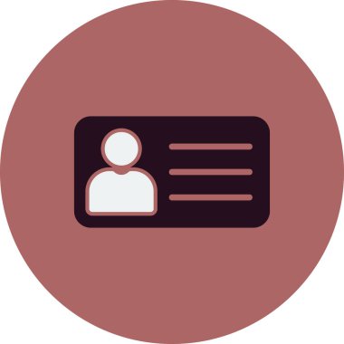 ID kart simgesi vektör illüstrasyonu