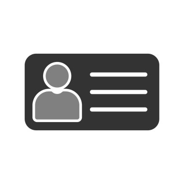 ID kart simgesi vektör illüstrasyonu