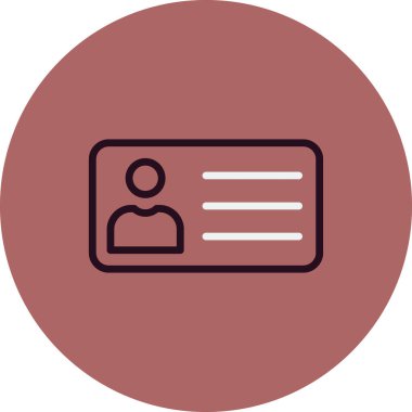 ID kart simgesi vektör illüstrasyonu