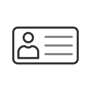 ID kart simgesi vektör illüstrasyonu
