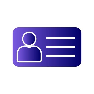 ID kart simgesi vektör illüstrasyonu