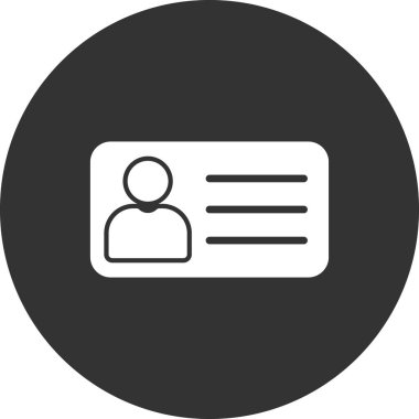 ID kart simgesi vektör illüstrasyonu